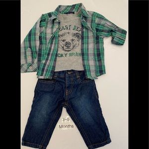Lucky Brand 3-6 month Baby Boy outfit